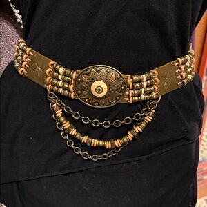 Streets Ahead Vintage Gold and Bronze Chain Belt